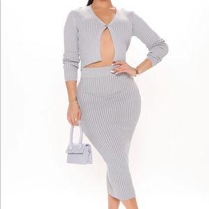 Fashion Nova MIDI Skirt Set